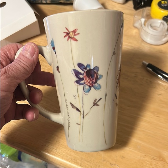 Natural Life Coffee Cup Mug WORK DANCE LOVE Tall Oversize Robbin Rawlings 2003 - Picture 2 of 4